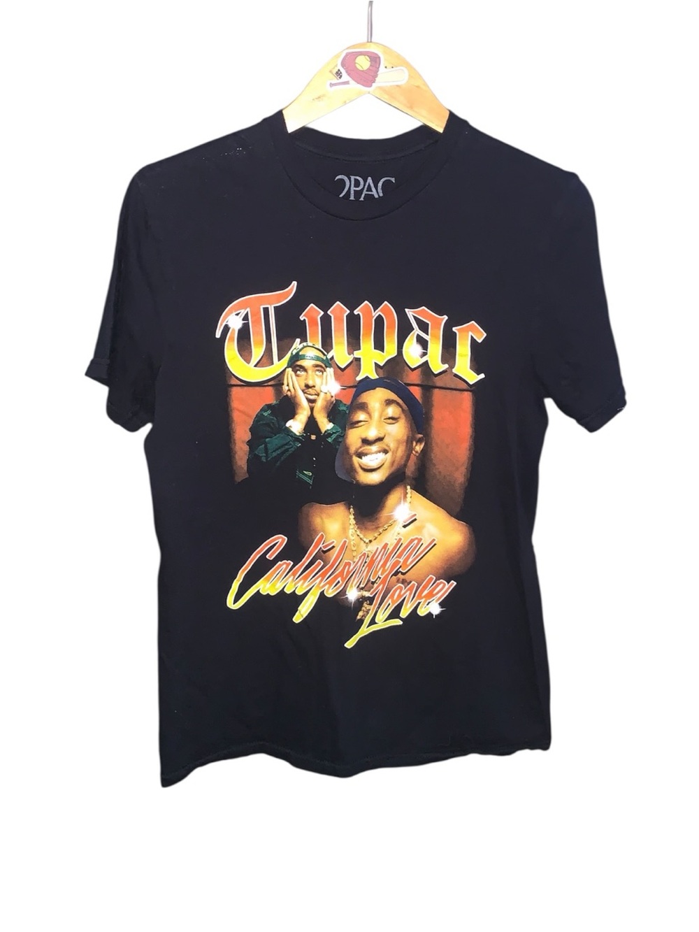 2Pac Shirt Mens S Black California Love Graphic Rap Tee Hip Hop Streetwear 90s